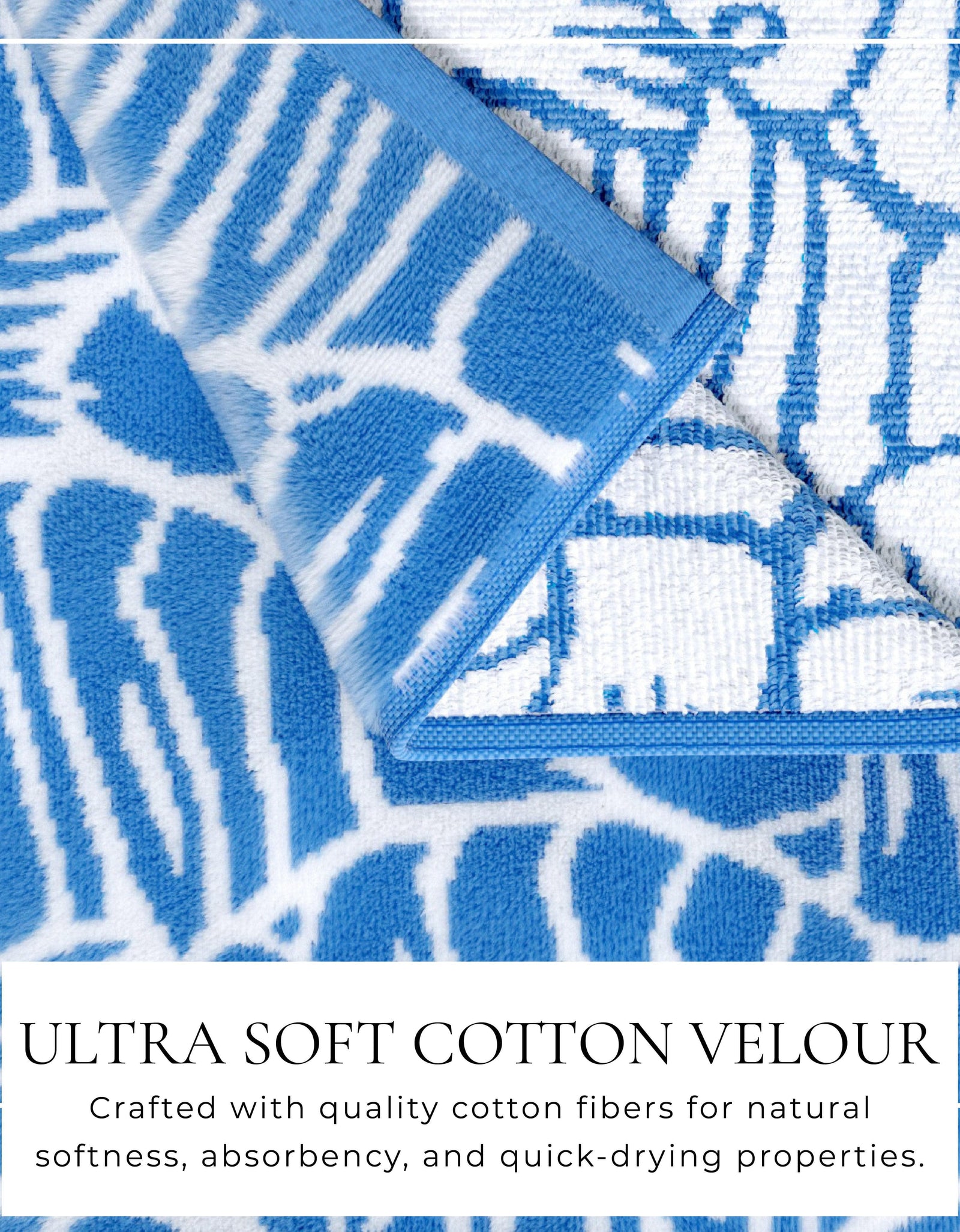 Oversized Retro Printed Beach Towel - St. Barts Collection