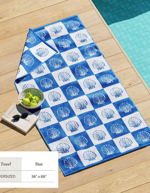 Load image into Gallery viewer, Oversized Retro Printed Beach Towel - St. Barts Collection
