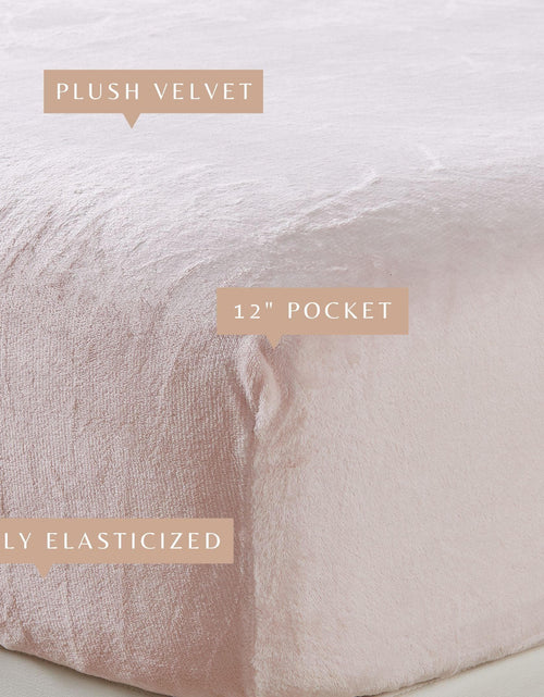 Load image into Gallery viewer, Solid Plush Fitted Sheet - Velvet Luxe Collection
