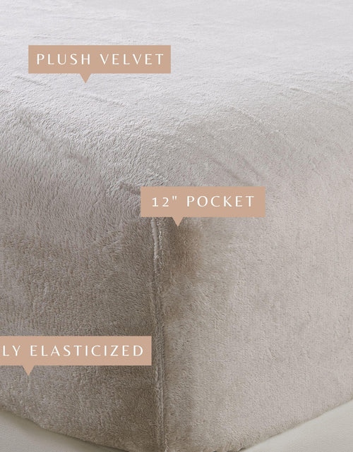 Load image into Gallery viewer, Solid Plush Fitted Sheet - Velvet Luxe Collection
