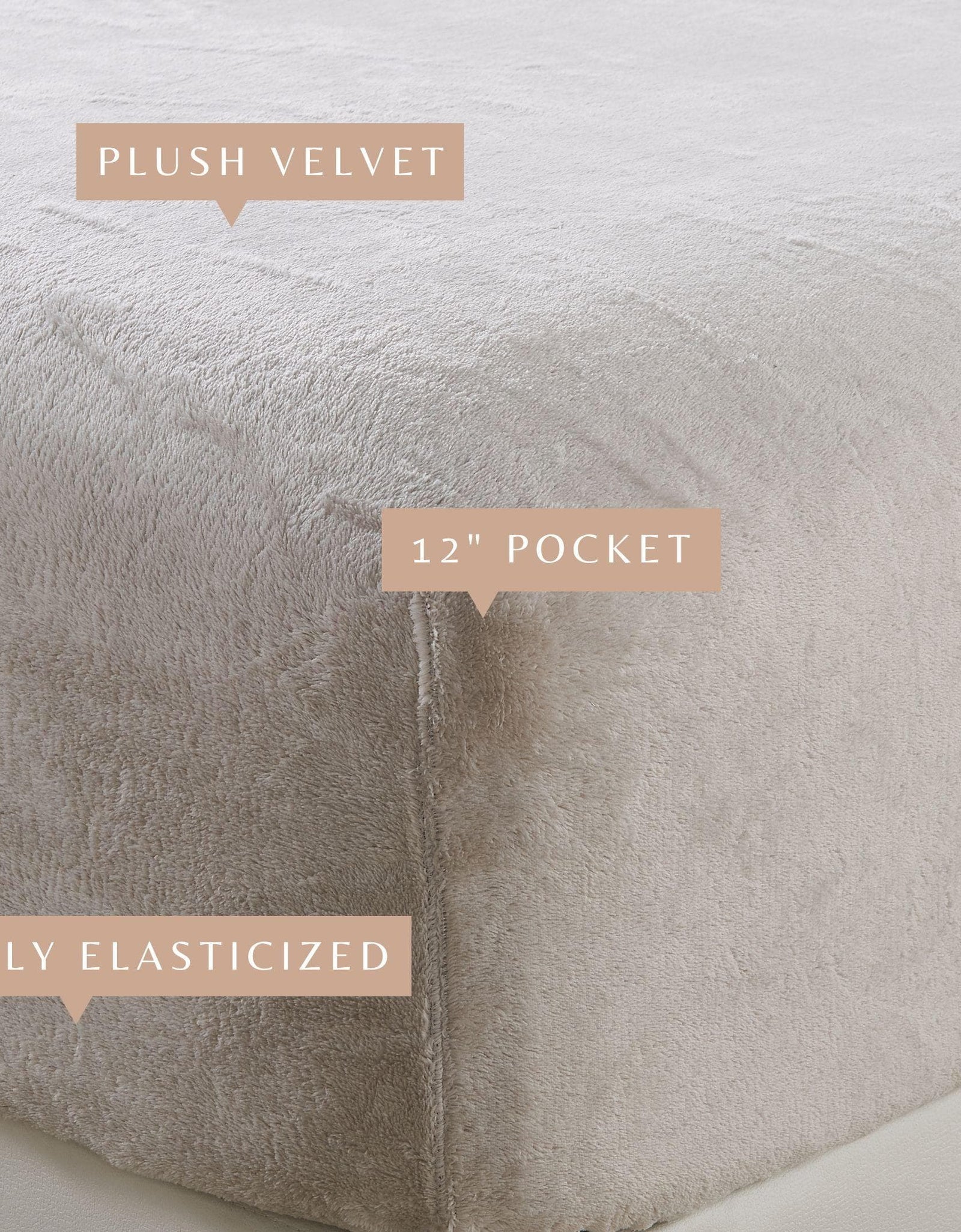 Solid Plush Fitted Sheet - Velvet Luxe Collection
