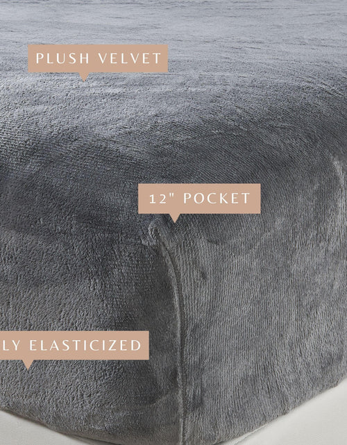 Load image into Gallery viewer, Solid Plush Fitted Sheet - Velvet Luxe Collection
