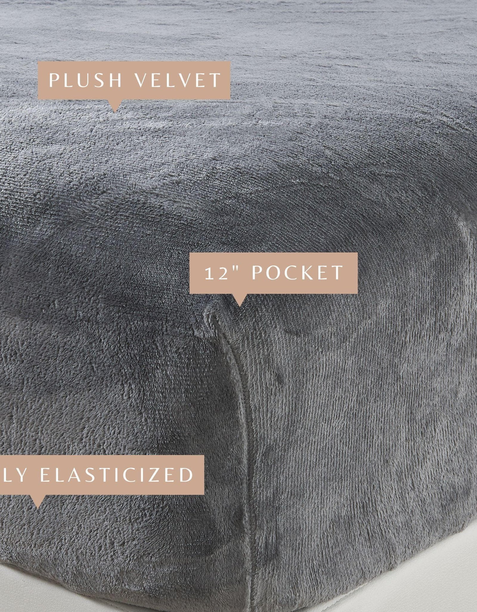 Solid Plush Fitted Sheet - Velvet Luxe Collection