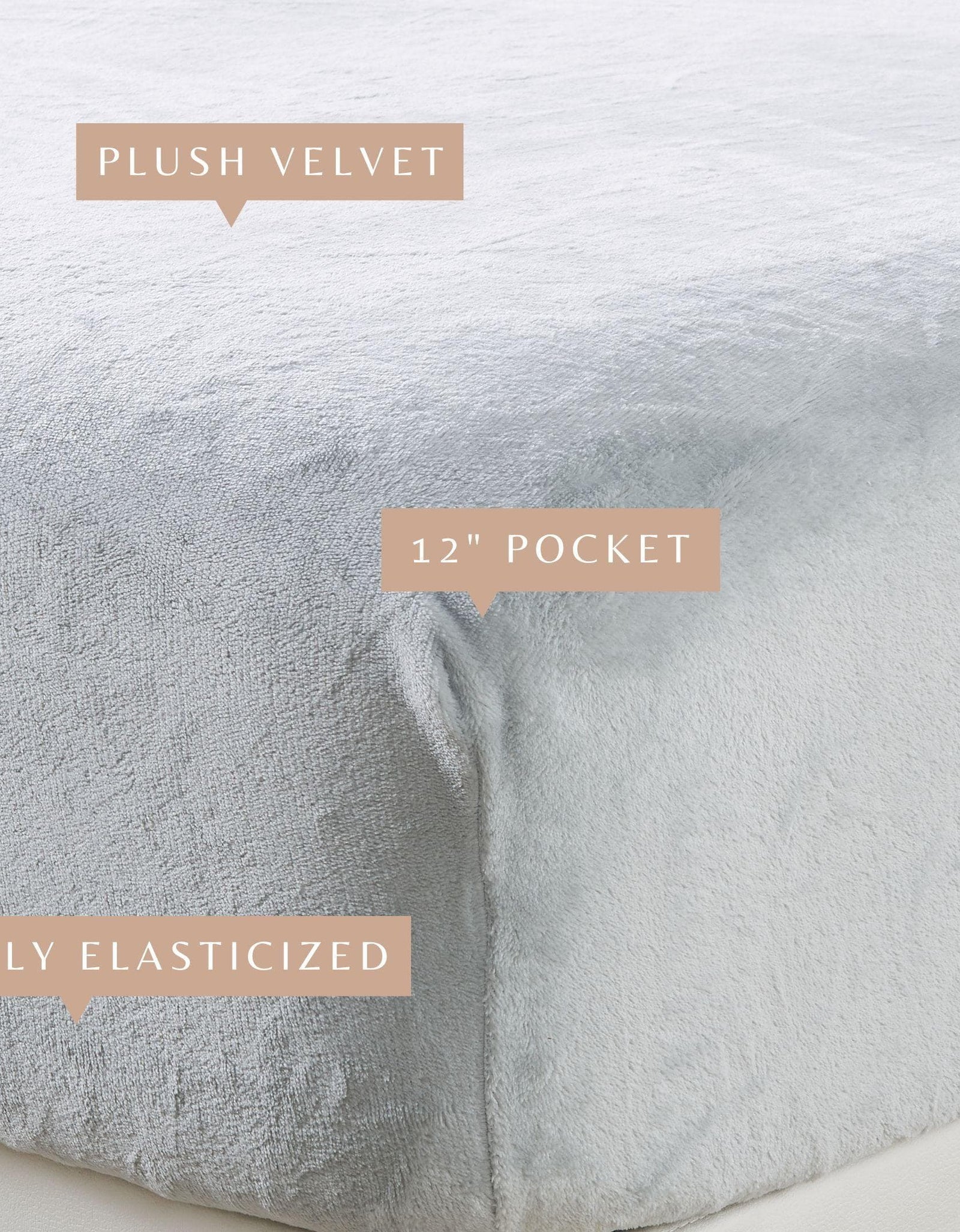 Solid Plush Fitted Sheet - Velvet Luxe Collection