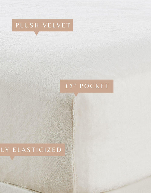 Load image into Gallery viewer, Solid Plush Fitted Sheet - Velvet Luxe Collection
