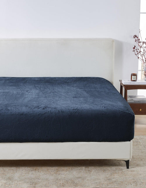 Load image into Gallery viewer, Solid Plush Fitted Sheet - Velvet Luxe Collection
