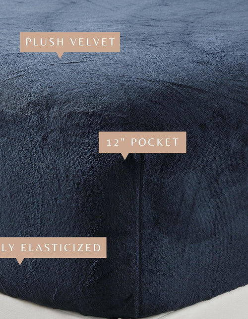 Load image into Gallery viewer, Solid Plush Fitted Sheet - Velvet Luxe Collection

