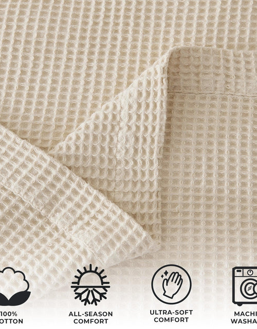 Load image into Gallery viewer, 100% Cotton Waffle Weave Blanket - Mikala Collection
