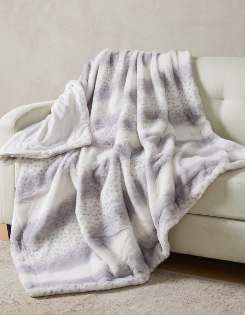 Load image into Gallery viewer, Faux Fur Printed Throw Blanket - Aaliyah Collection
