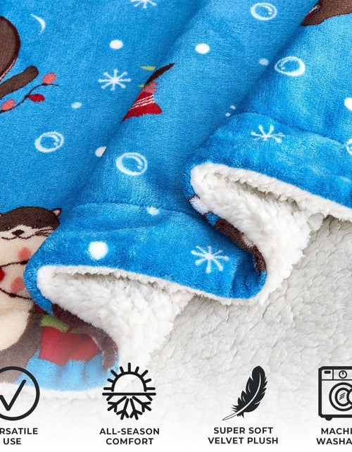 Load image into Gallery viewer, Holiday Sherpa Throw - Esmay Collection

