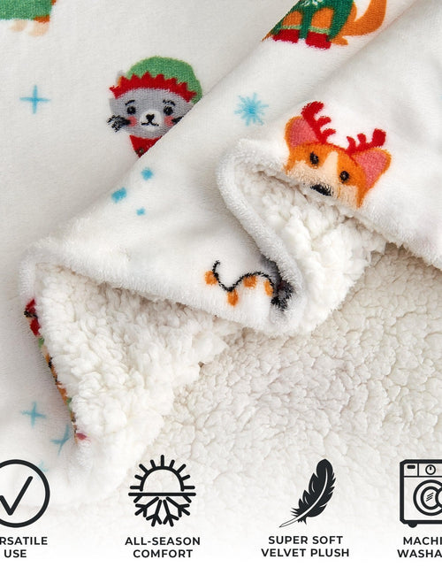 Load image into Gallery viewer, Holiday Sherpa Throw - Esmay Collection
