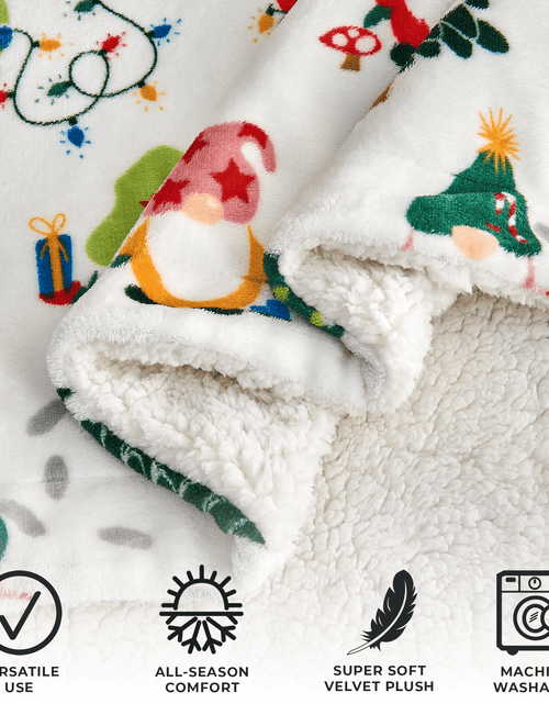 Load image into Gallery viewer, Holiday Sherpa Throw - Esmay Collection
