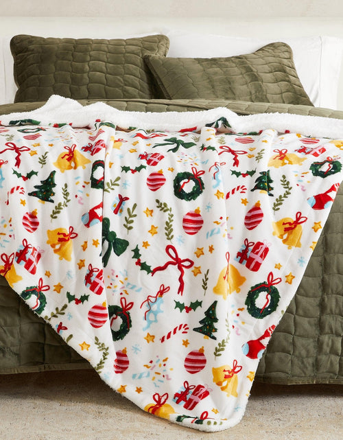 Load image into Gallery viewer, Holiday Sherpa Throw - Esmay Collection

