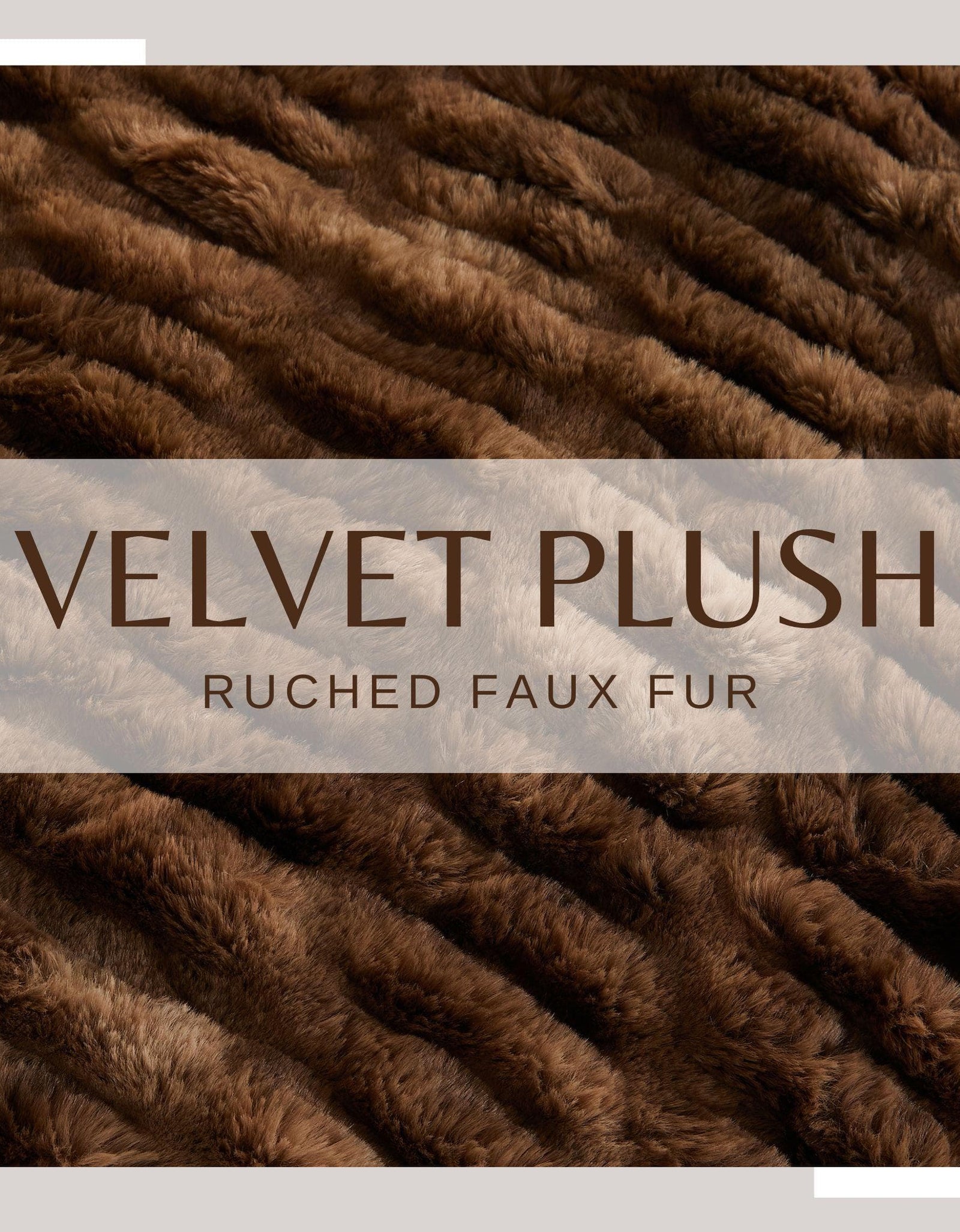 Ruched Faux Fur Throw Blanket - Alondra Collection