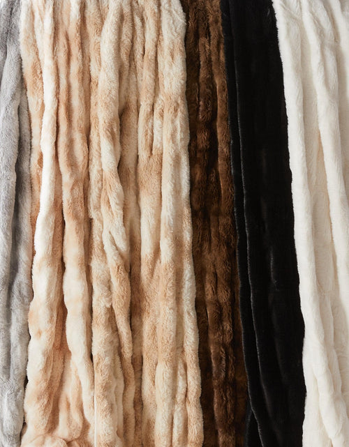 Load image into Gallery viewer, Ruched Faux Fur Throw Blanket - Alondra Collection
