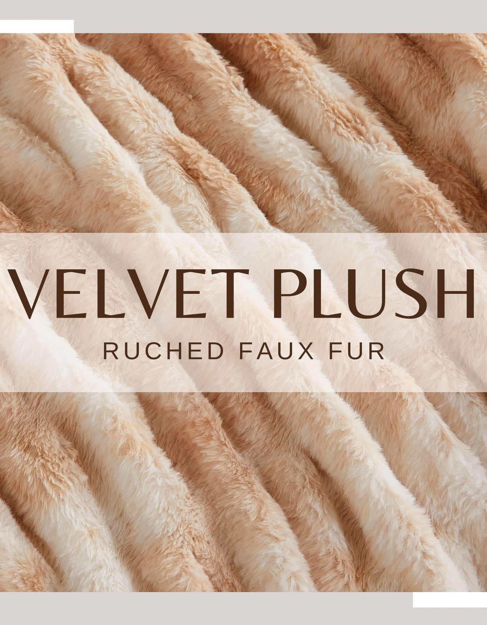 Ruched Faux Fur Throw Blanket - Alondra Collection