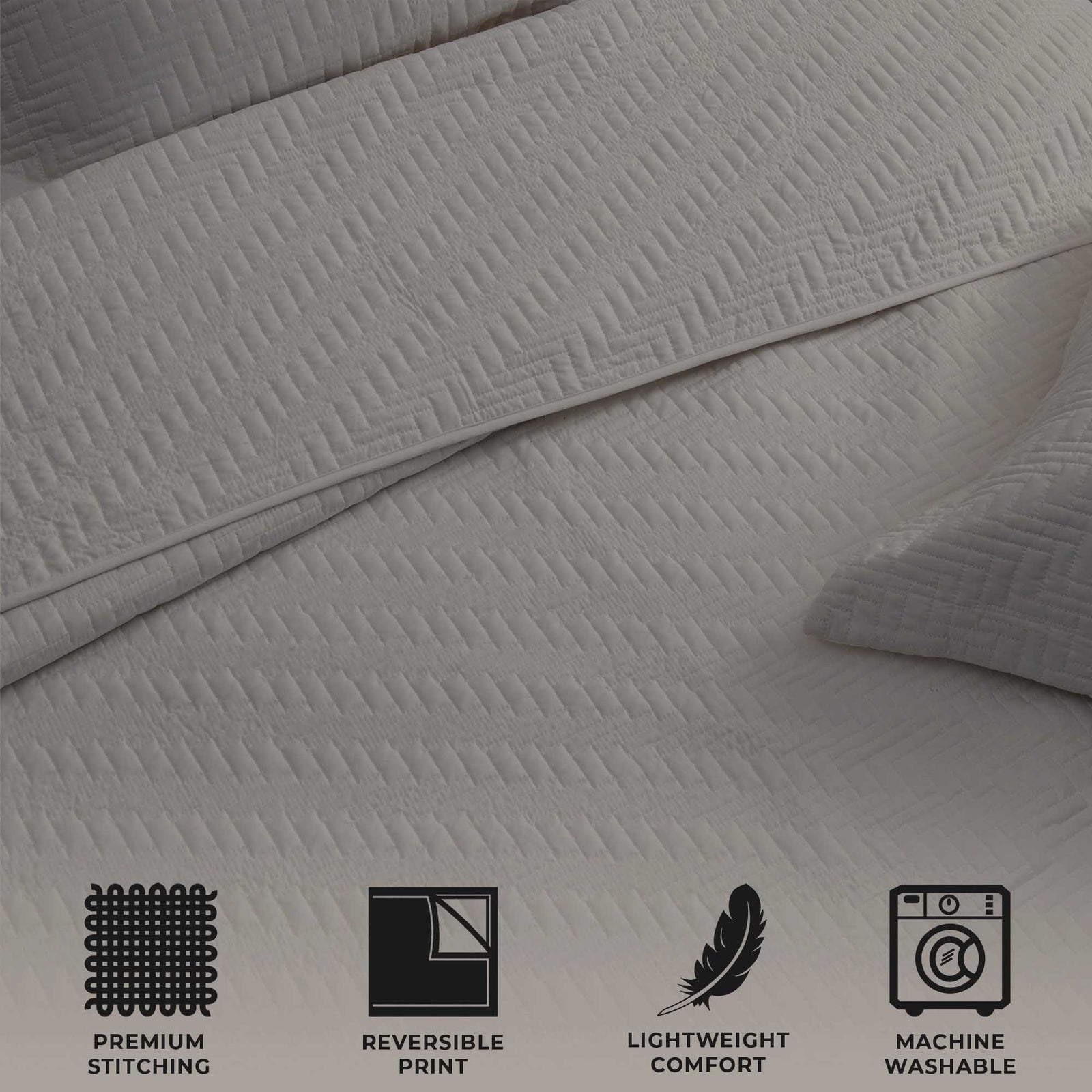 Herringbone Stitched Quilt - Louise Collection