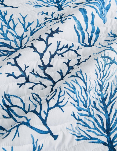 Load image into Gallery viewer, Coastal Navy Coral Quilt Set - Saelia Collection
