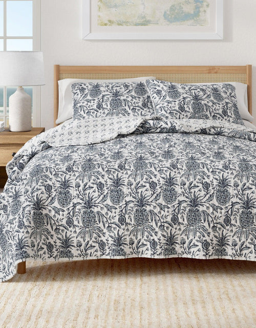 Load image into Gallery viewer, Coastal Printed Cotton Quilt Set - Bernice Collection
