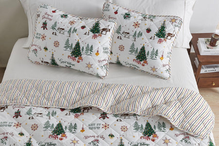Colorful Holiday Quilt Set - Midnight Magic Collection
