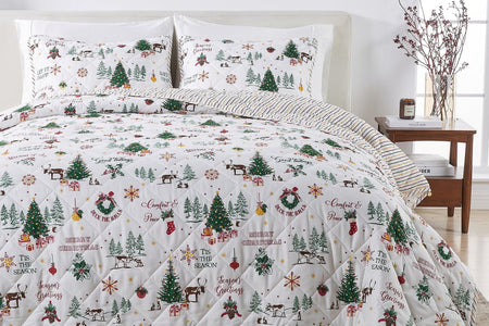 Colorful Holiday Quilt Set - Midnight Magic Collection