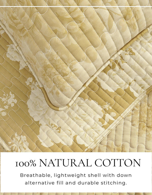 Load image into Gallery viewer, Floral Printed Cotton Quilt Set - Corin Collection
