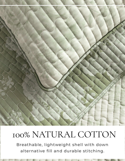Load image into Gallery viewer, Floral Printed Cotton Quilt Set - Corin Collection
