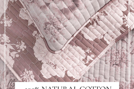 Floral Printed Cotton Quilt Set - Corin Collection