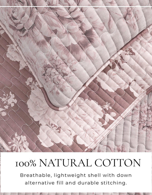 Load image into Gallery viewer, Floral Printed Cotton Quilt Set - Corin Collection
