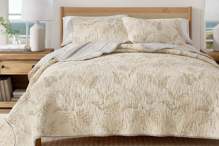 Floral Printed Cotton Quilt Set - Mendocino Collection