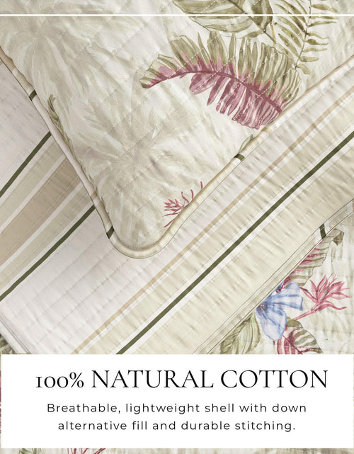 Load image into Gallery viewer, Floral Printed Cotton Quilt Set - Mendocino Collection
