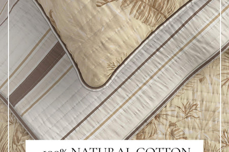 Floral Printed Cotton Quilt Set - Mendocino Collection