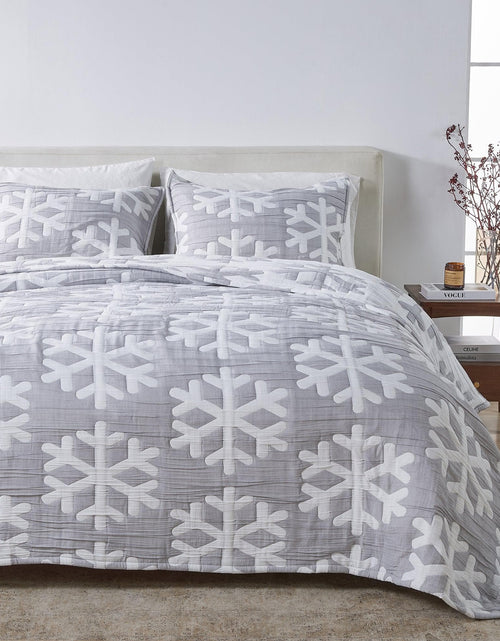 Load image into Gallery viewer, Matelassé Snowflake Quilt Set - Nino Collection
