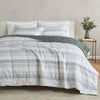 Grey Gradient Stripe Print/Dark Grey Solid