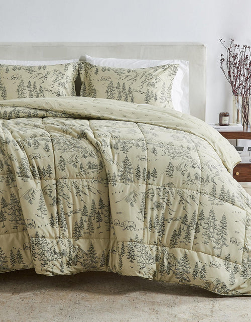 Load image into Gallery viewer, Reversible Christmas Comforter and Sham Set - Holiday / Lodge Odette Collection
