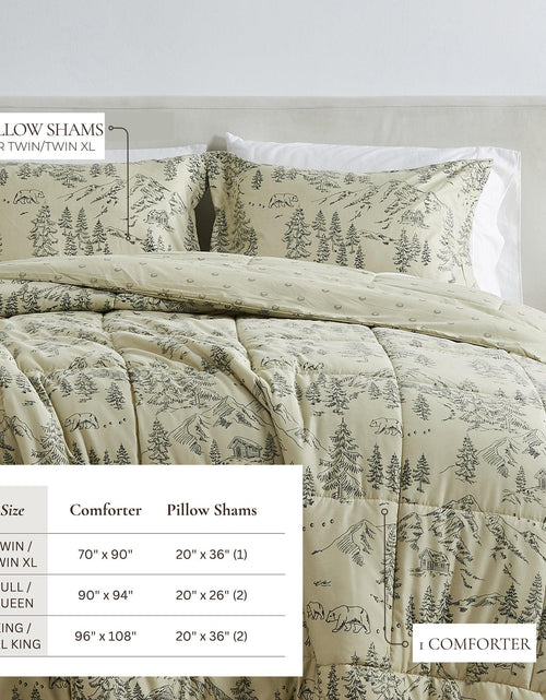 Load image into Gallery viewer, Reversible Christmas Comforter and Sham Set - Holiday / Lodge Odette Collection
