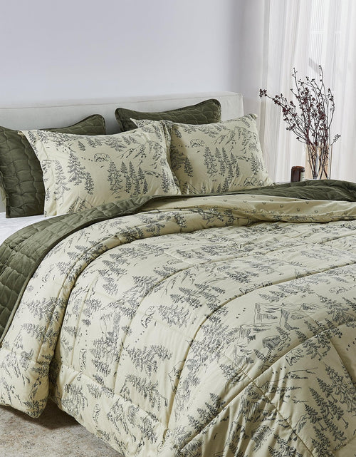 Load image into Gallery viewer, Reversible Christmas Comforter and Sham Set - Holiday / Lodge Odette Collection
