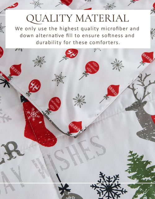 Load image into Gallery viewer, Reversible Christmas Comforter and Sham Set - Holiday / Lodge Odette Collection
