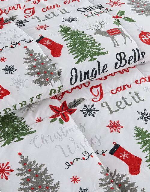 Load image into Gallery viewer, Reversible Christmas Comforter and Sham Set - Holiday / Lodge Odette Collection
