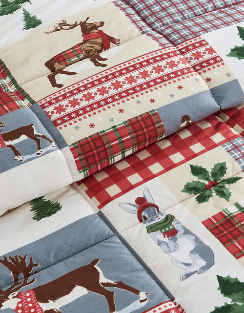 Load image into Gallery viewer, Reversible Christmas Comforter and Sham Set - Holiday / Lodge Odette Collection
