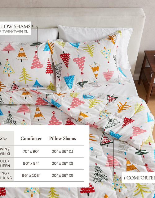 Load image into Gallery viewer, Reversible Christmas Comforter and Sham Set - Holiday / Lodge Odette Collection
