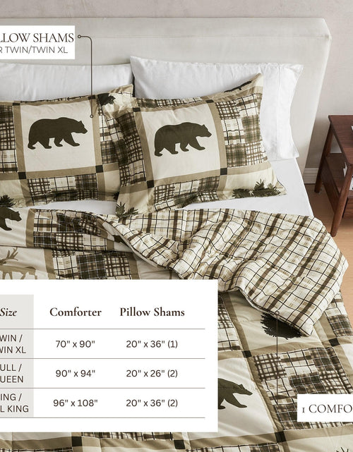 Load image into Gallery viewer, Reversible Christmas Comforter and Sham Set - Holiday / Lodge Odette Collection
