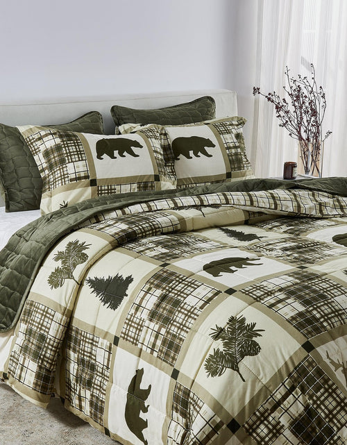 Load image into Gallery viewer, Reversible Christmas Comforter and Sham Set - Holiday / Lodge Odette Collection
