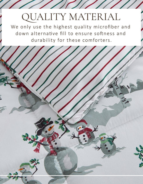 Load image into Gallery viewer, Reversible Christmas Comforter and Sham Set - Holiday / Lodge Odette Collection
