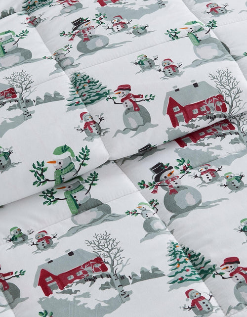Load image into Gallery viewer, Reversible Christmas Comforter and Sham Set - Holiday / Lodge Odette Collection
