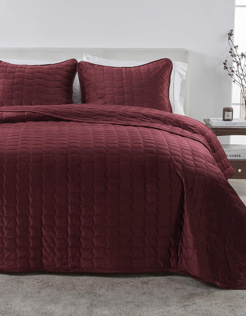 Load image into Gallery viewer, Velvet Box-Stitched Quilt Set - Vivica Collection
