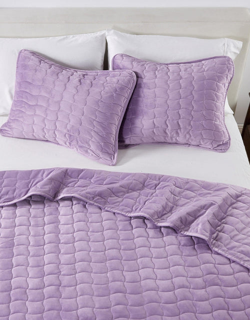 Load image into Gallery viewer, Velvet Box-Stitched Quilt Set - Vivica Collection
