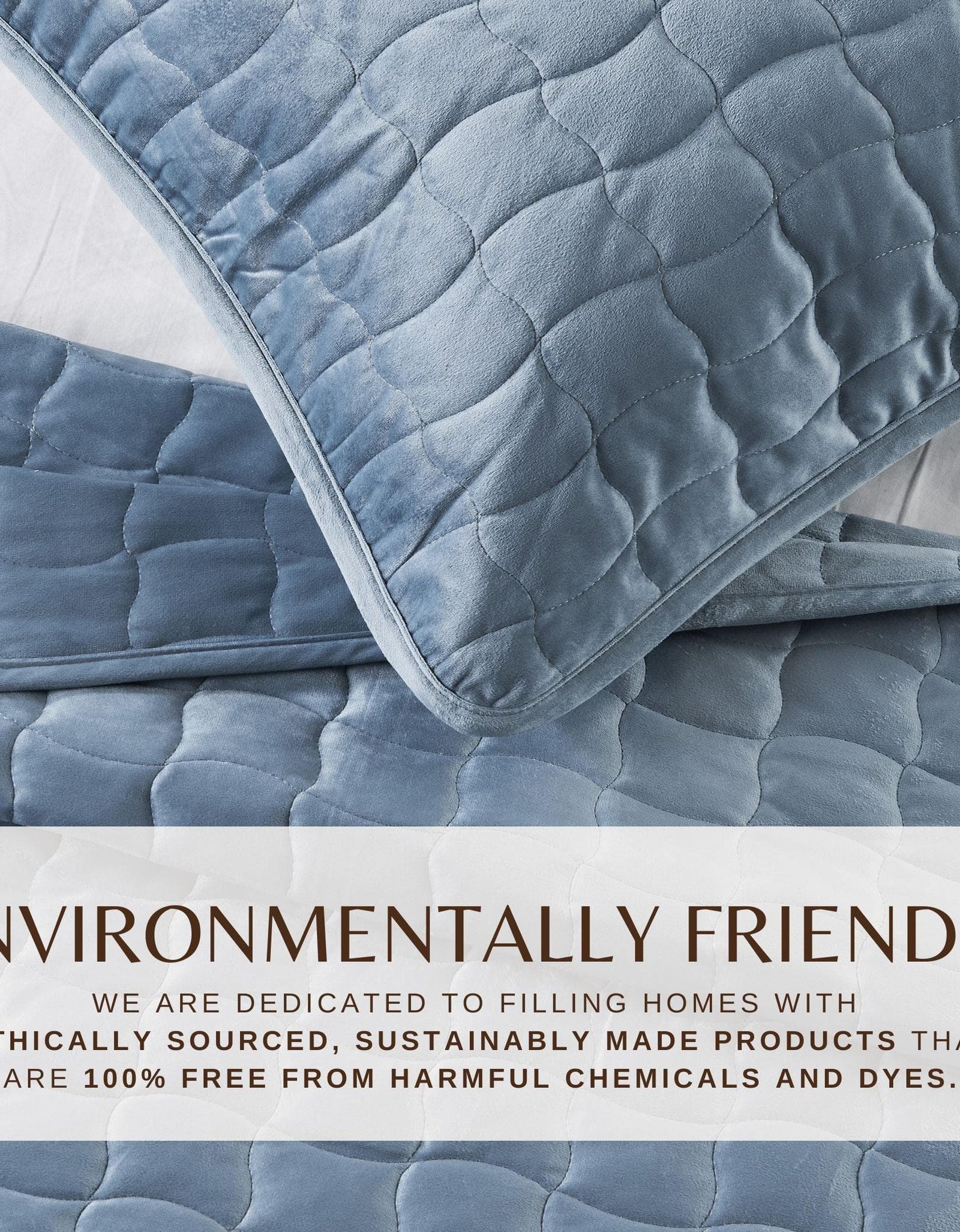 Velvet Box-Stitched Quilt Set - Vivica Collection
