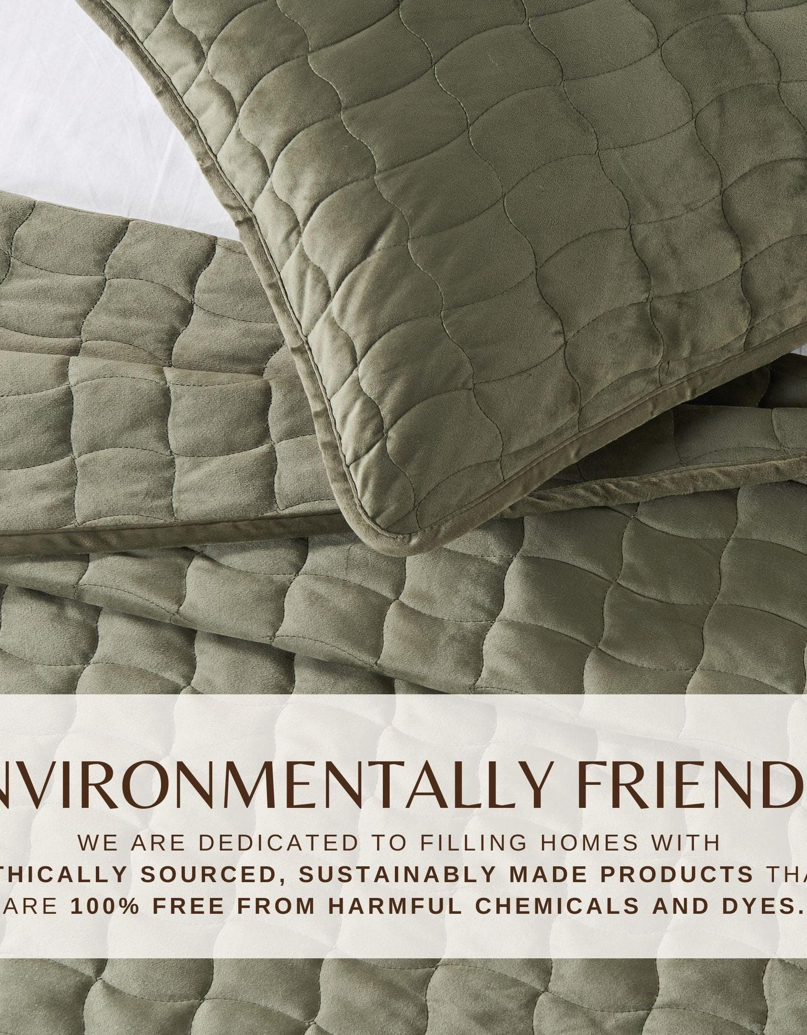 Velvet Box-Stitched Quilt Set - Vivica Collection