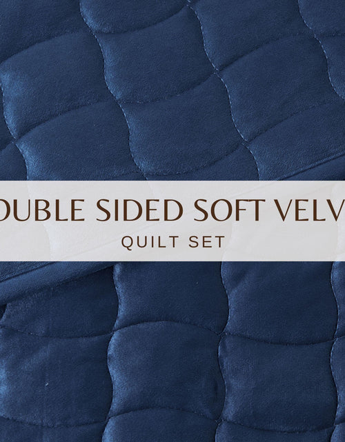 Load image into Gallery viewer, Velvet Box-Stitched Quilt Set - Vivica Collection
